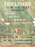 Carton dinvitation du colloque scientifique Homme, Animal, Socit